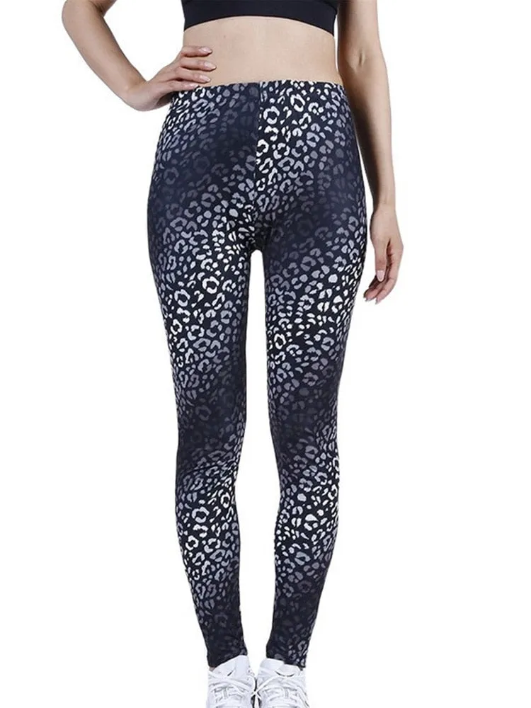 Womens Graffiti Style Slim Stretch Trouser