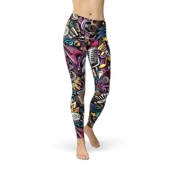 Women’s Grunge Rock n Roll Leggings