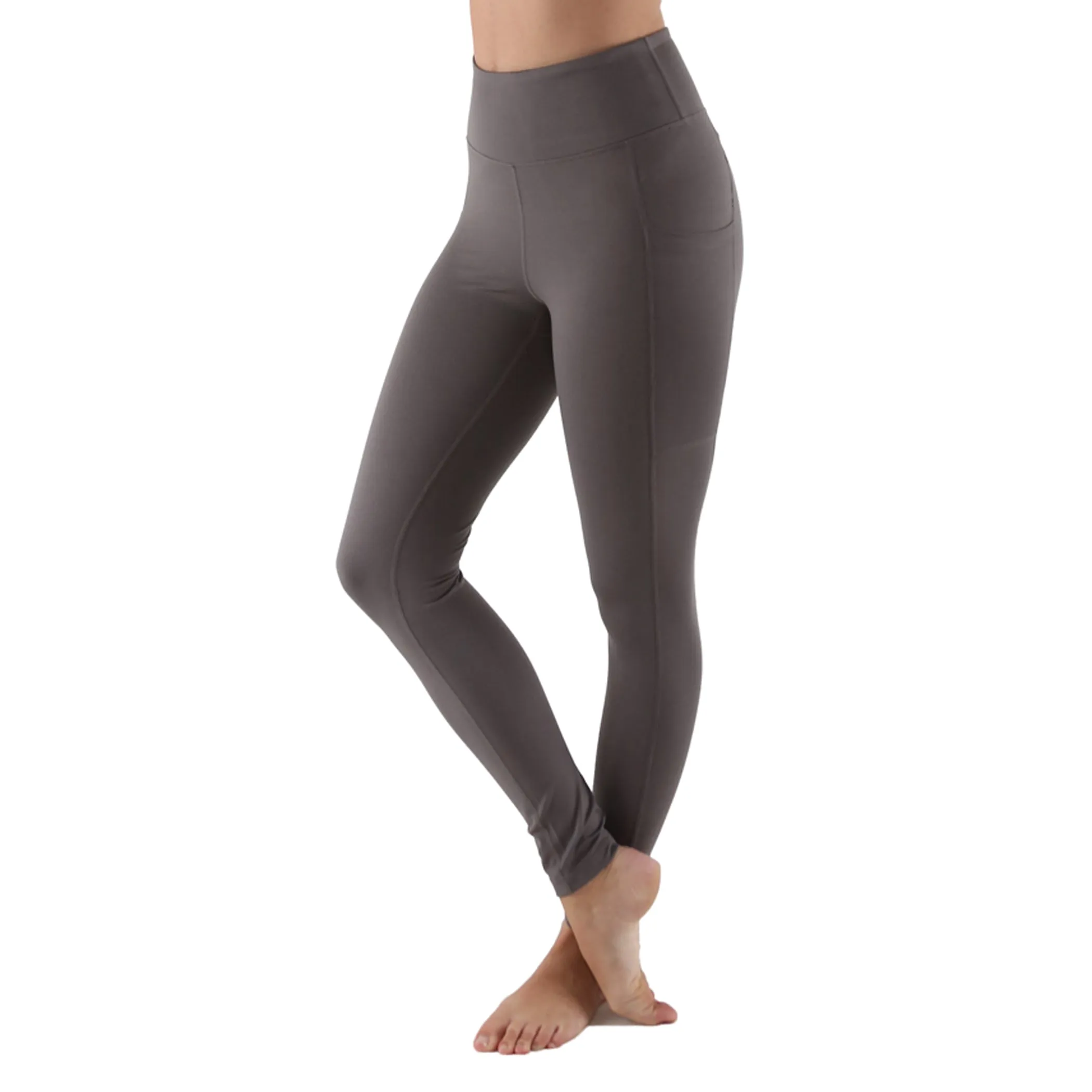 Women's High Waist Active Long Yoga Compression Leggings - Dark Gray