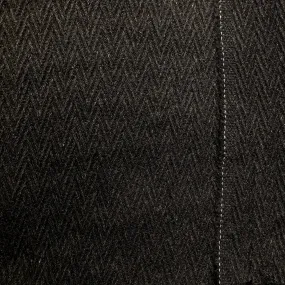 Wool Blend with Herringbone Texture in Charcoal (60" Wide, By The Yard)